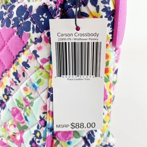 Vera Bradley Carson Crossbody Wildflower Paisley - Picture 10 of 10